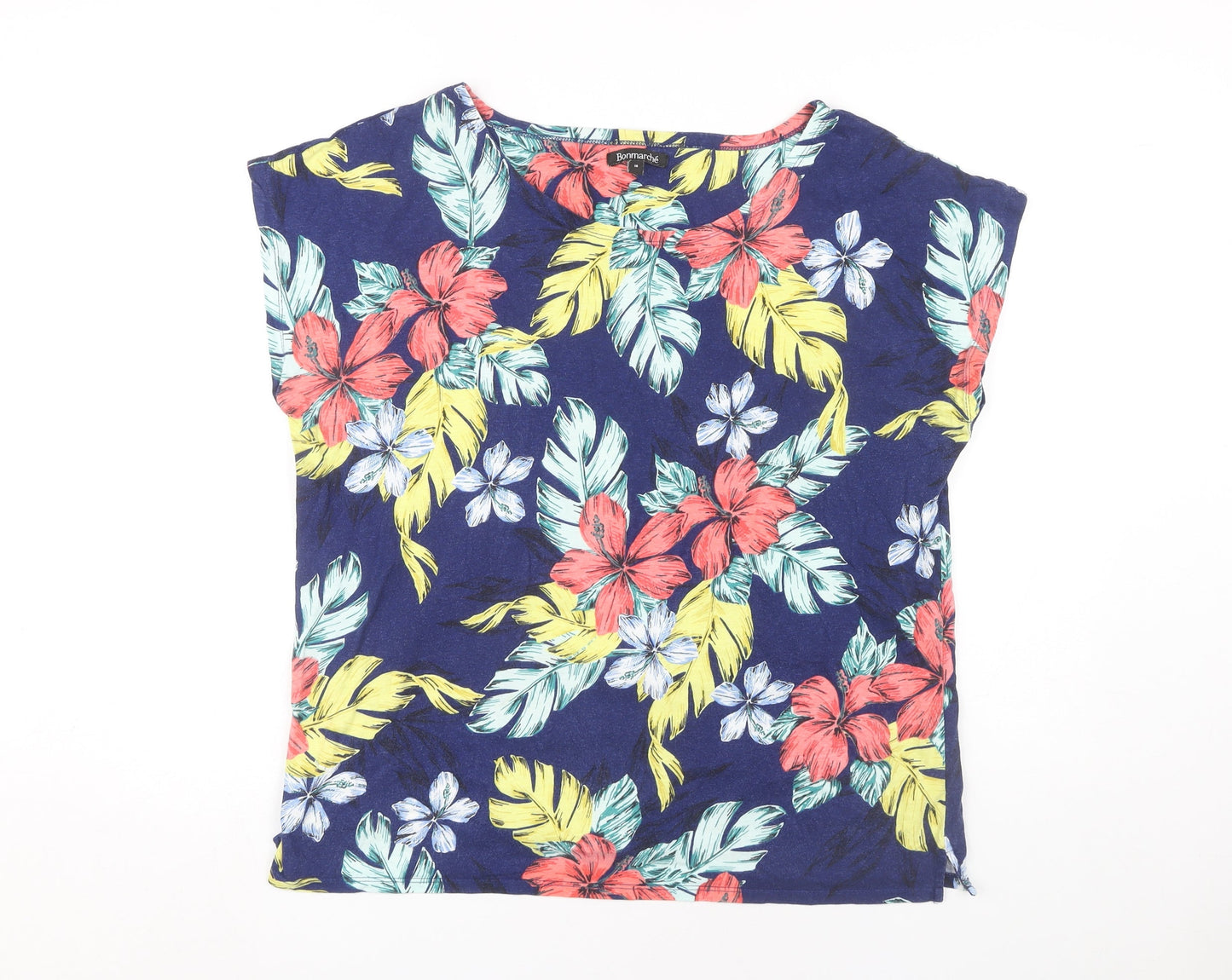 Womens UK Size 18 Bonmarché Multicoloured Basic T-Shirt
