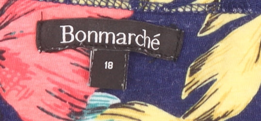Womens UK Size 18 Bonmarché Multicoloured Basic T-Shirt