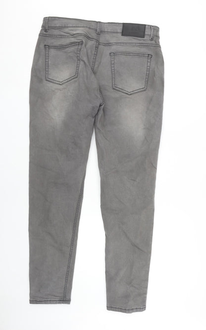 boohooMAN Men's Grey Skinny Jeans Size 36