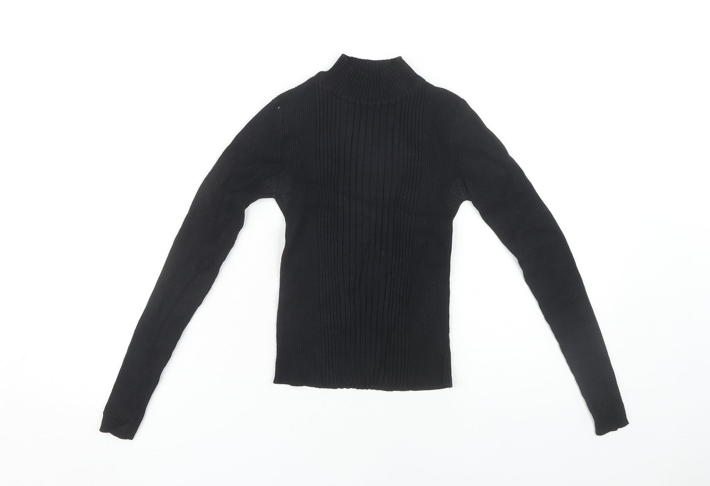 Womens UK Size S Pull&Bear Black Basic Blouse