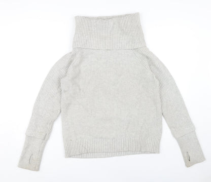 Market & Spruce Women’s Grey High Neck Jumper, Small