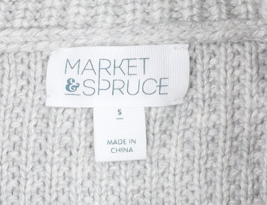 Market & Spruce Women’s Grey High Neck Jumper, Small