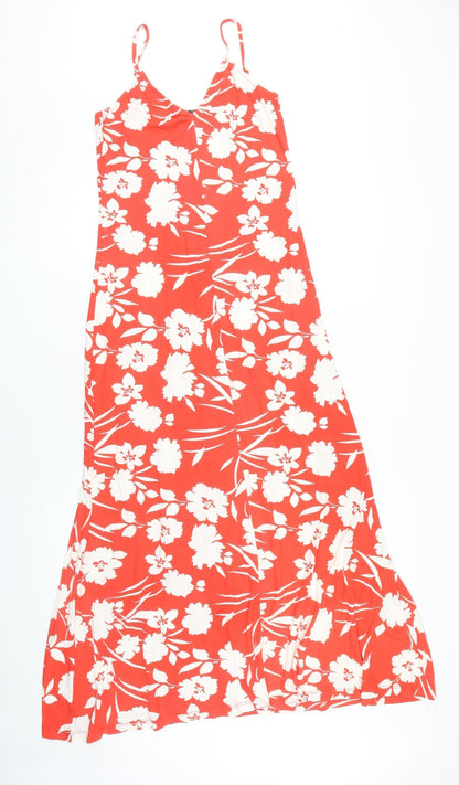 Very Women's Red Floral Slip Dress Size 10