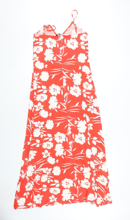 Very Women's Red Floral Slip Dress Size 10