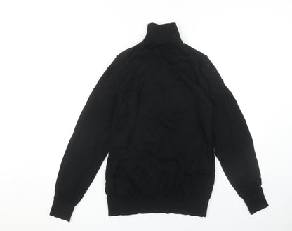 Marks and Spencer Men’s Black Medium Full Zip Wool Jumper