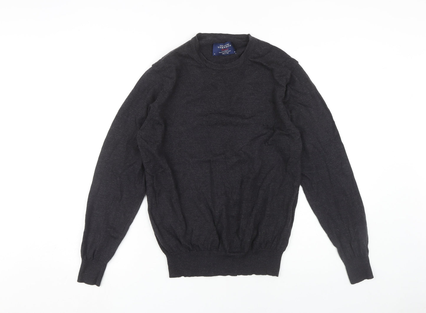 Charles Tyrwhitt Men's Black Wool Pullover Jumper M