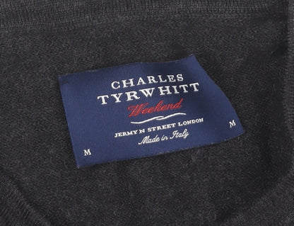 Charles Tyrwhitt Men's Black Wool Pullover Jumper M