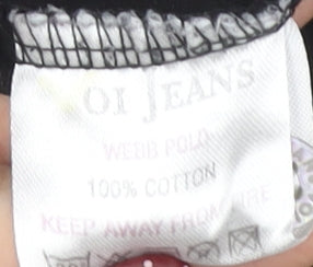 Voi Jeans Men's Black & Grey Colourblock Polo M