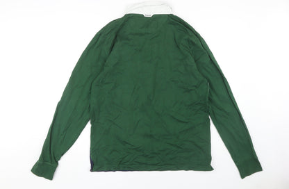 Gant Men's Green XL Colourblock Polo Shirt