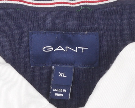 Gant Men's Green XL Colourblock Polo Shirt