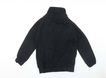 Nautica Girls Black Hoodie Pullover Love Embroidered Size 10-11