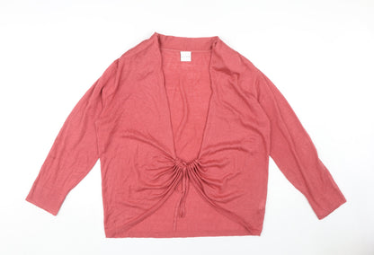 Womens UK Size 1 ELVI Pink Cardigan Jumper