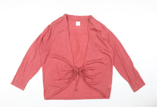 Womens UK Size 1 ELVI Pink Cardigan Jumper