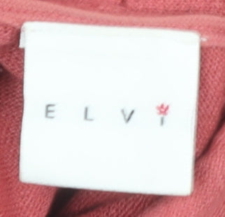 Womens UK Size 1 ELVI Pink Cardigan Jumper
