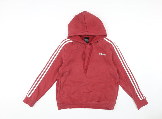 Adidas Red Pullover Hoodie Unisex L Logo Hooded