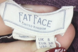 Womens UK Size 8 Fat Face Purple Pullover Sweatshirt