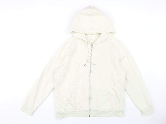 H&M Unisex Ivory Full Zip Hoodie Size 12