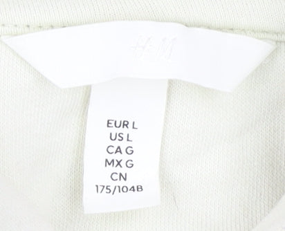 H&M Unisex Ivory Full Zip Hoodie Size 12