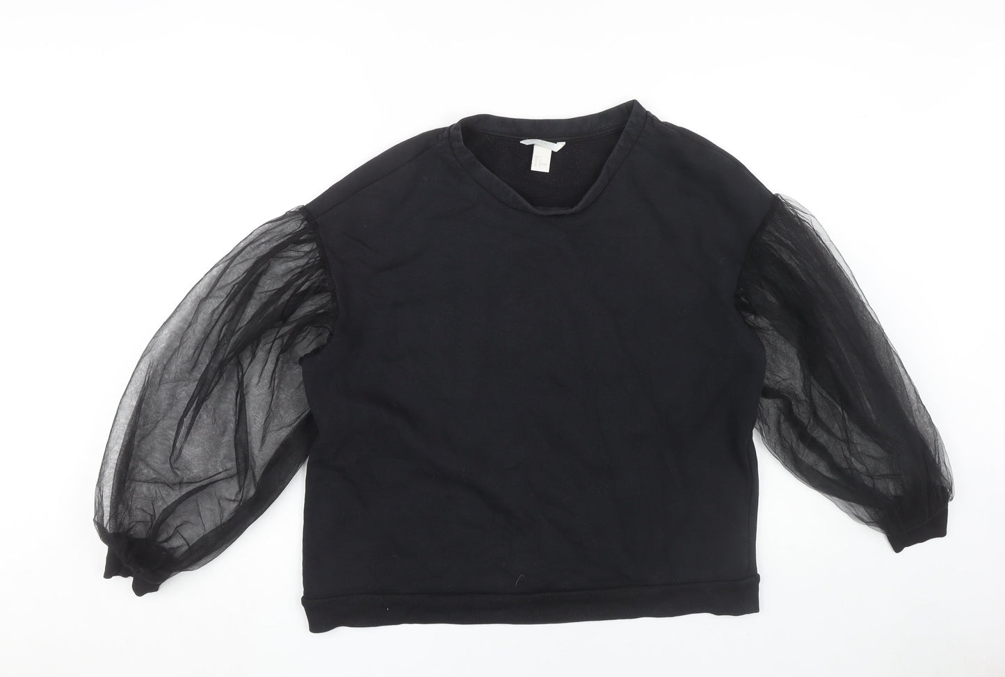 Womens UK Size L H&M Black Pullover Sweatshirt