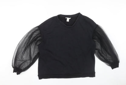Womens UK Size L H&M Black Pullover Sweatshirt