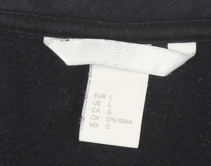 Womens UK Size L H&M Black Pullover Sweatshirt