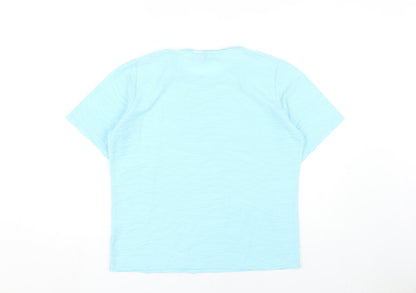 Womens UK Size M Honor Millburn Blue Basic T-Shirt