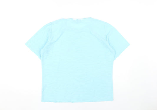Womens UK Size M Honor Millburn Blue Basic T-Shirt
