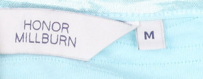 Womens UK Size M Honor Millburn Blue Basic T-Shirt