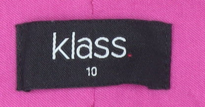 Womens UK Size 10 Klass Slim Fit  Pink Trousers