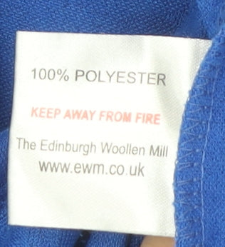 Womens UK Size S ISLE Blue Basic T-Shirt