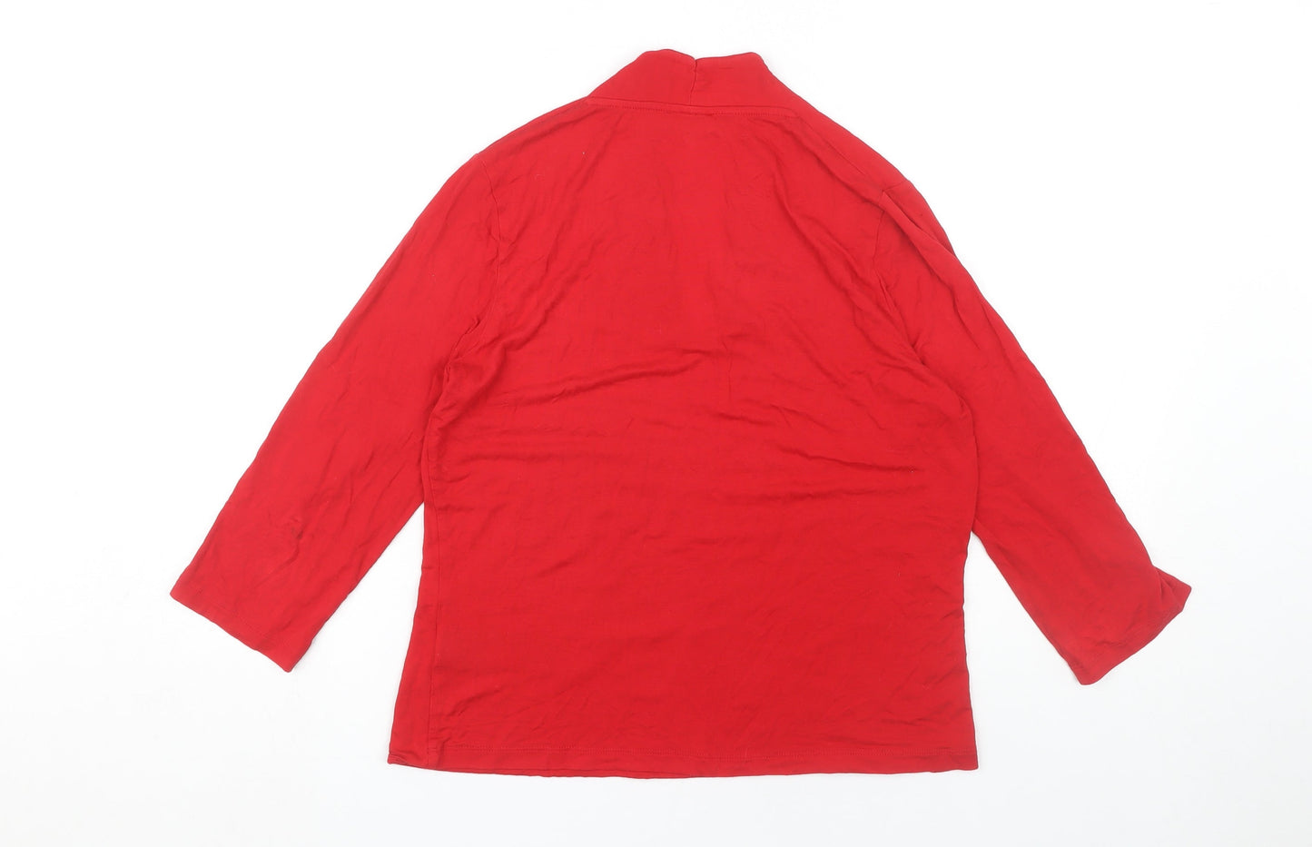 Womens UK Size L Hobbs Red Basic T-Shirt