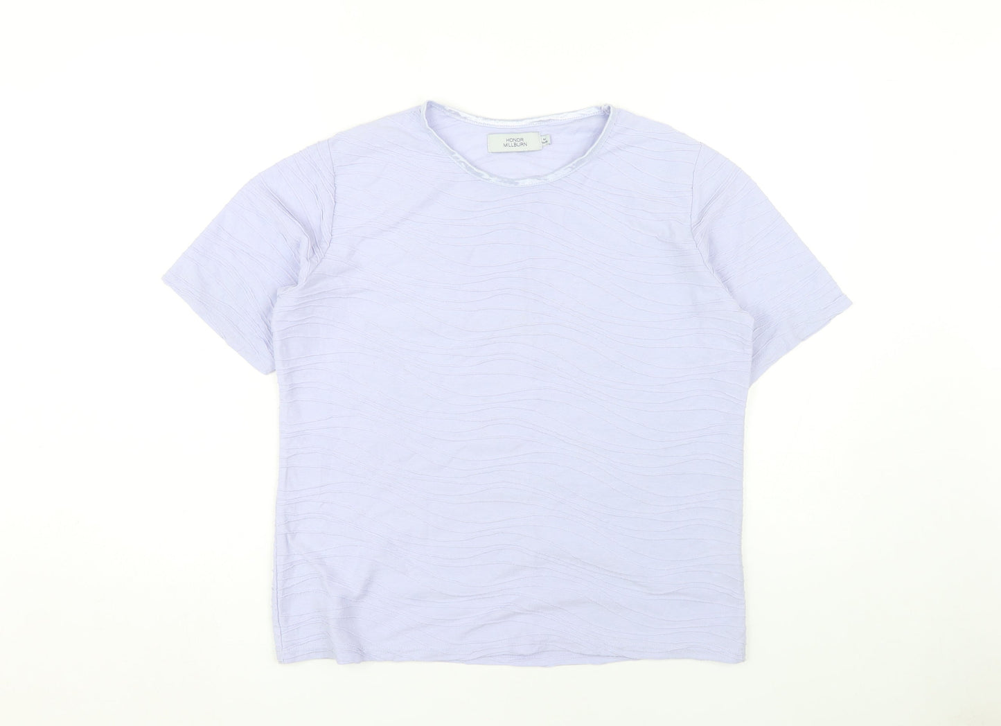 Womens UK Size M Honor Millburn Purple Basic T-Shirt