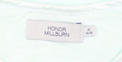 Womens UK Size M HONOR MILLBURN White Basic T-Shirt