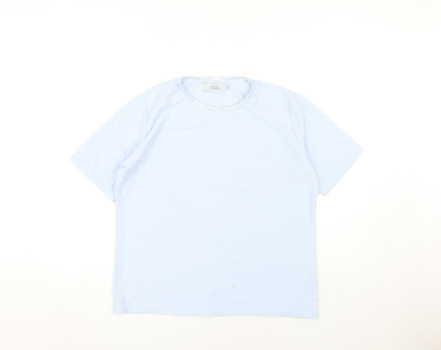 Womens UK Size M Honor Millburn Blue Basic T-Shirt