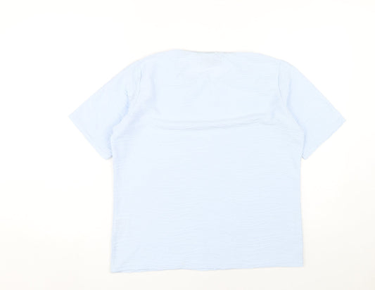 Womens UK Size M Honor Millburn Blue Basic T-Shirt