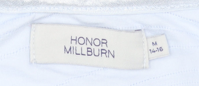 Womens UK Size M Honor Millburn Blue Basic T-Shirt