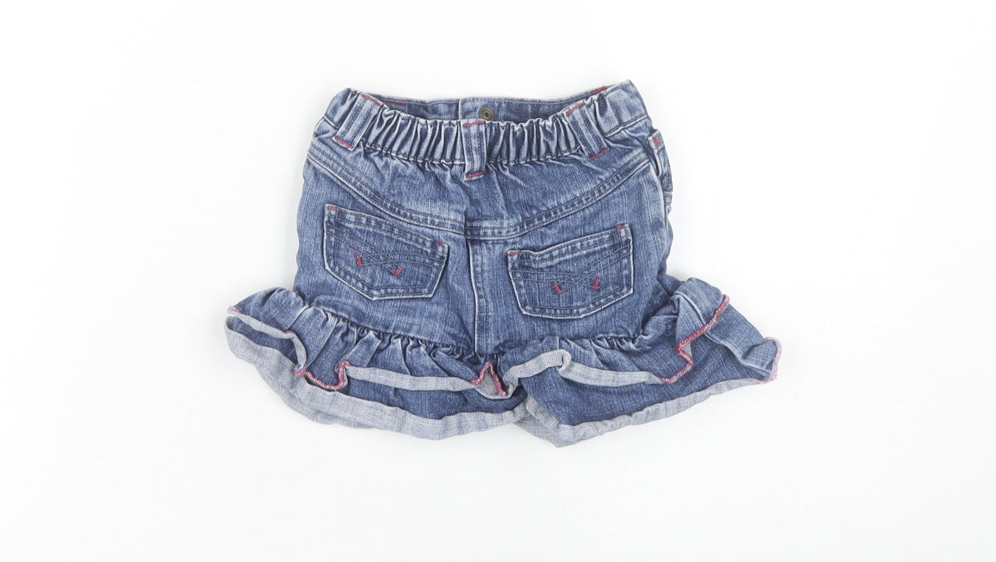 Marks and Spencer Girls Blue Denim Mini Skirt 3-4 Years