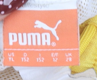 Puma Boys Yellow Activewear Shorts, UK Size 12, Summer