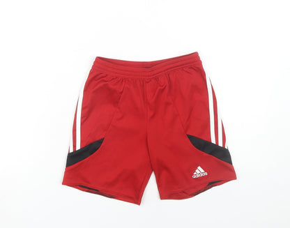 Adidas Boys Red Athletic Shorts - Gym & Training