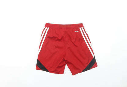 Adidas Boys Red Athletic Shorts - Gym & Training