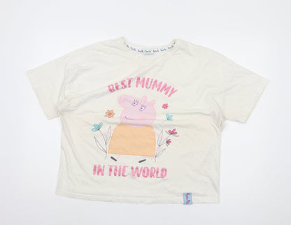 George Peppa Pig Women's Ivory T-Shirt, Size L
