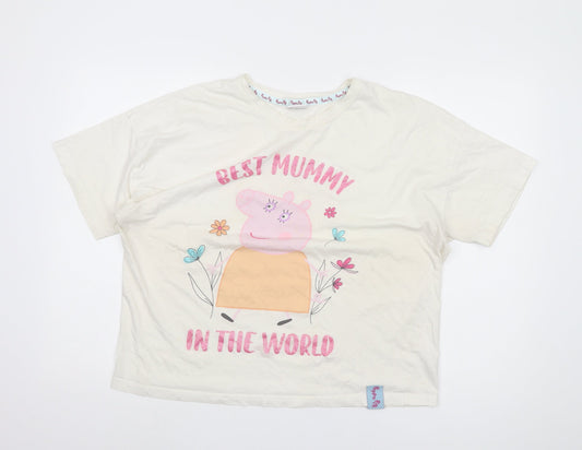 George Peppa Pig Women's Ivory T-Shirt, Size L