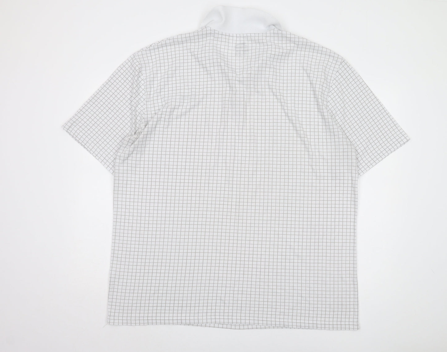 Slazenger Men's 3XL White Check Polo Shirt