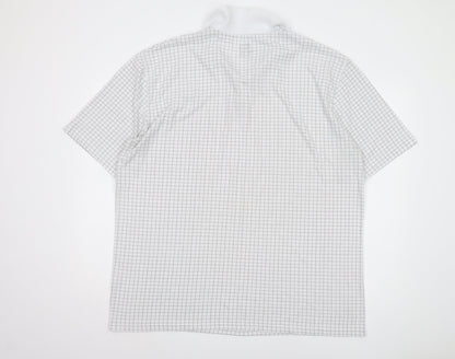 Slazenger Men's 3XL White Check Polo Shirt