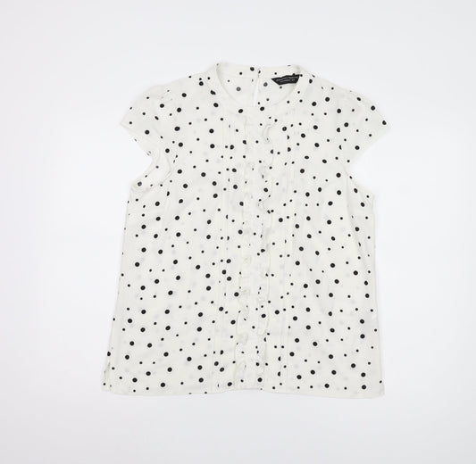 Womens UK Size 16 Dorothy Perkins White Basic Blouse