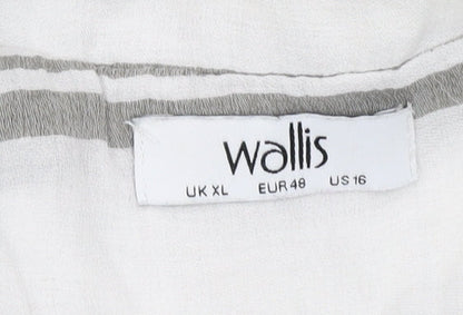 Womens UK Size XL Wallis White Wrap Blouse