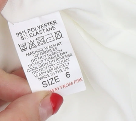 Femme Luxe Women’s Ruched Dress White Size 6