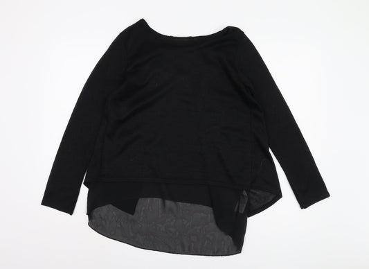 New Look Women's Black Boat Neck T-Shirt M