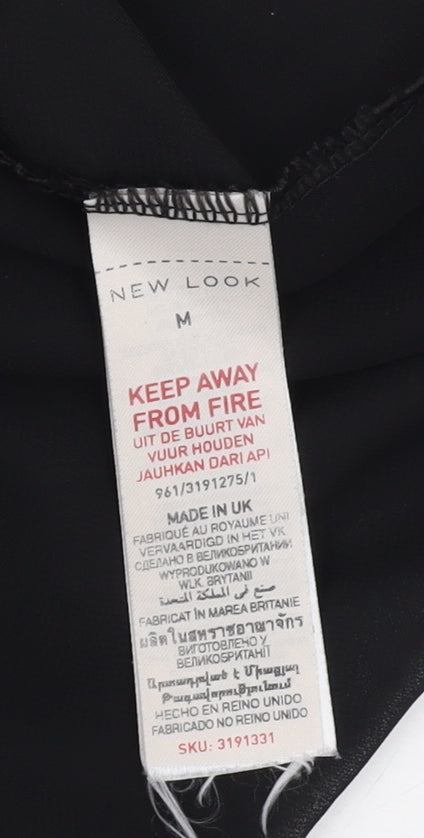 New Look Women's Black Boat Neck T-Shirt M