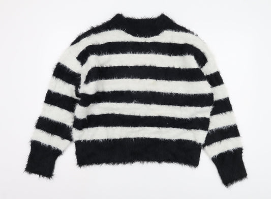A New Day Women's Black Striped Jumper L